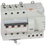 Monoblock differential circuit breaker DX³6000 10kA high inlet screw automatic high outlet 4P 400V~ - 63A - typeAC 30mA