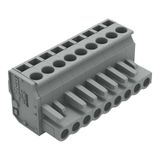 1-conductor female connector, angled CAGE CLAMP® 2.5 mm² gray