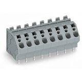 PCB terminal block 4 mm² Pin spacing 7.5 mm gray