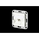 C6Amodul 1 port 180°M flush mounted trunking installation pure white