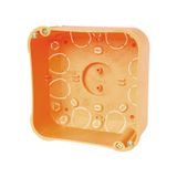 Cavitywall junction box 107x107xd50mm,orange, cover-white,PP