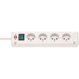 Bremounta extension lead 4-way white 1.5m H05VV-F 3G1.5 with switch *FR/BE*