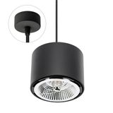 CHLOE AR111 SURFACE MOUNTED GU10 250V IP20 120x85mm BLACK round fixed round  base1,5m cable