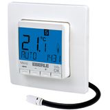 UP-Uhrenthermostat als Raumregler mit Begrenzerfunktion, AC 230V, 1Schliesser, 10 A, Hinterleuchtung blau