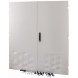 Section door, ventilated IP42, two wings, HxW = 1400 x 1000mm, grey