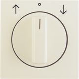 Centre plate rotary knob rotary switch blinds, Berker S.1, white gloss