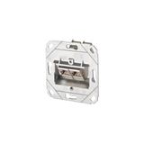 E-DAT modul 2 port flush mounted without cover Cat.6A