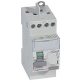 Differential switch DX³-ID high inlet and high outlet with screw - 2P 230V~ 25A type AC 300mA - 2 modules