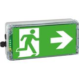 EX-protected emerg.luminaire EXIT 2 N zone2/22 LED3h 230V AC