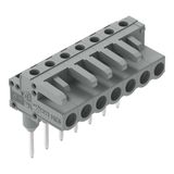 Female connector for rail-mount terminal blocks 0.6 x 1 mm pins angled