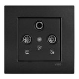 Novella-Trenda Black Sat Socket Trans (Sat-TV-Rd) (13dB)