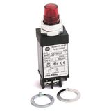 Allen-Bradley 800T-QSTH24R 800T Small Pilot Light, Red, Full Voltage, Push-to-Test, Full Voltage Type, LED Lamp, 24V AC/DC