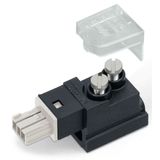 Tap-off module for flat cable 2-pole light gray