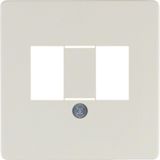 Central plate TAE cut-out, push-out, com-tech, white glossy