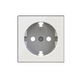 8588.9 CB Flat cover plate for Schuko socket outlet - White Glass Socket outlet Central cover plate White - Sky Niessen