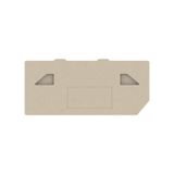 End plate (terminals), 69.1 mm x 2.5 mm, dark beige