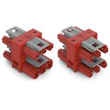 3-way distribution connector 3-pole Cod. P red