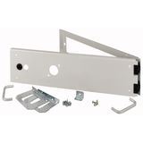 Opening metal front plate for drawer, closed IP55, H=150mm, grey
