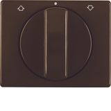 Centre plate rotary knob rotary switch blinds, Berker Arsys, brown glo
