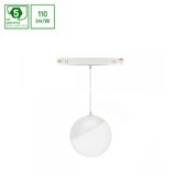 SYSTEM SHIFT - GLOBE P SUSPENDED SPHERE TRACK LIGHT 100MM (850MM CABLE) 5W 165DEG WHITE 5Y WARRANTY 2 CIRCUITS