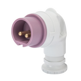 90° PLUG - IP44 - 2P 32A 20-25V 50-60HZ - VIOLET - n.r. - SCREW WIRING