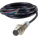 Proximity switch, E57G General Purpose Serie, 1 NC, 3-wire, 10 - 30 V DC, M12 x 1 mm, Sn= 2 mm, Flush, PNP, Stainless steel, 2 m connection cable