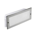 Recessed wall lighting IP44 Tamesis E27 15W Stainless steel