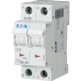 Miniature circuit breaker (MCB), 50 A, 2p, characteristic: C, DC