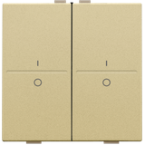 Double key with 'I' and '0' symbols for wireless switch or push button