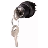 Key-operated actuator, maintained, 2 positions, Ronis 455, Key withdrawable: 0, I, Bezel: black