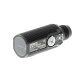 Photoelectric sensor, M18 threaded barrel, plastic, red LED, diffuse,