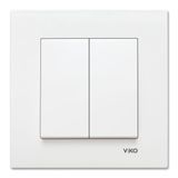 Karre White Two Gang Switch