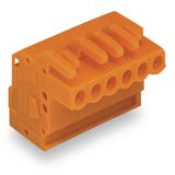 1-conductor female connector, angled CAGE CLAMP® 2.5 mm² orange