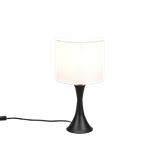 Sabia table lamp 37 cm E27 matt black/white