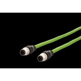 M12 Industrial Ethernet cable, D-coded, 5.0 m, M12 plug straight - M12