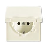 20 EUGK-32-101-500 Cover Plates (partly incl. Insert) Protective Contact (SCHUKO) with Hinged Lid white - Allwetter 44 (IP 44)