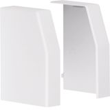 endcap pair overlapping for spreader box trunking 110x80mm pure white