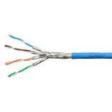 S/FTP Cable Cat.7, 4x2xAWG23/1, 1.000Mhz, LS0H, Dca 30% blue