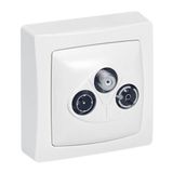 TV-R-SAT DAB+ socket Surface mounted equipment - White