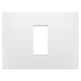 EGO PLATE - IN TECHNOPOLYMER - 1 MODULE - SATIN WHITE - CHORUSMART