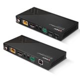 150m Cat.6 DisplayPort 1.2, USB, IR & RS-232 HDBaseT KVM Extender Extend DisplayPort 1.2, USB KM device, IR and RS-232 signals up to 150m