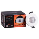 LED Downlight 10W 3000K/4000K/5700K 800Lm  40° CRI 90 Flicker-Free Cutout 68-72mm (External Driver Included)  RAL9003 THORGEON