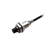 Proximity sensor, inductive, nickel-brass, short body, M12, unshielded