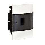 LEGRAND 1X4M FLUSH CABINET SMOKED DOOR EARTH TERMINAL BLOCK FOR MASONRY WALL