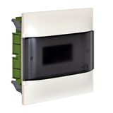 LEGRAND 1X8M FLUSH CABINET SMOKED DOOR E+N TERMINAL BLOCK FOR DRY WALL