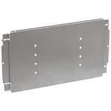 Plate XL³ 400 - for 1 DPX 630 without earth leakage module