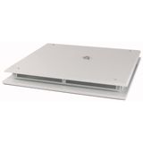 Top plate, ventilated, W=1000mm, IP42, grey