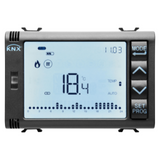 TIMED THERMOSTAT/PROGRAMMER WITH HUMIDITY MANAGEMENT - KNX - 3 MODULES - BLACK - CHORUS