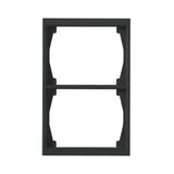 1722F100-885 Cover frame 2gang Black - Impressivo