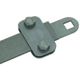 Clamping piece StSt with square hole D 11mm for Fl -30x4mm